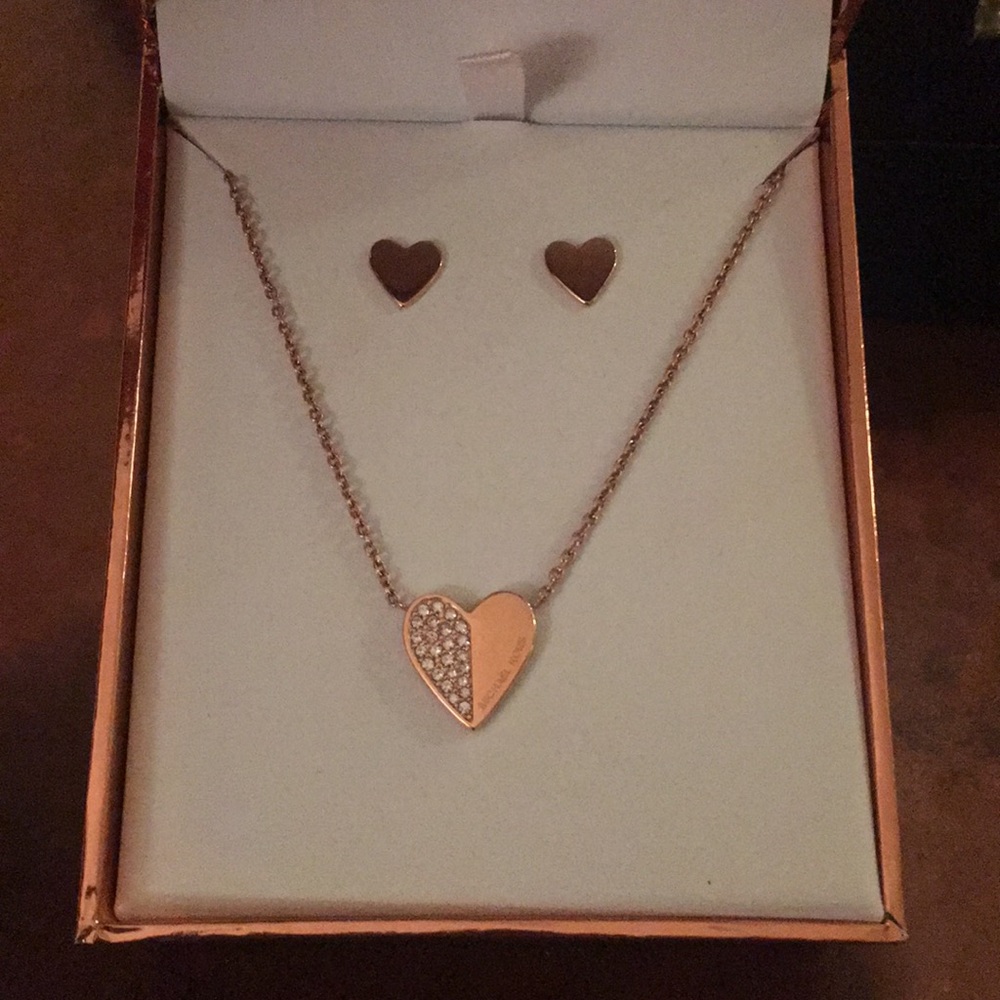 Michael kors necklace and earrings